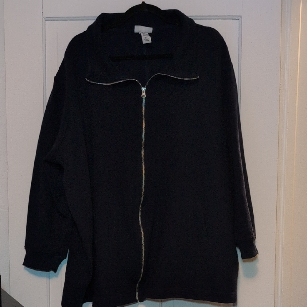 Catherines Navy Zip-Up Jacket
